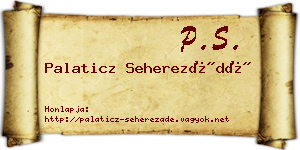 Palaticz Seherezádé névjegykártya